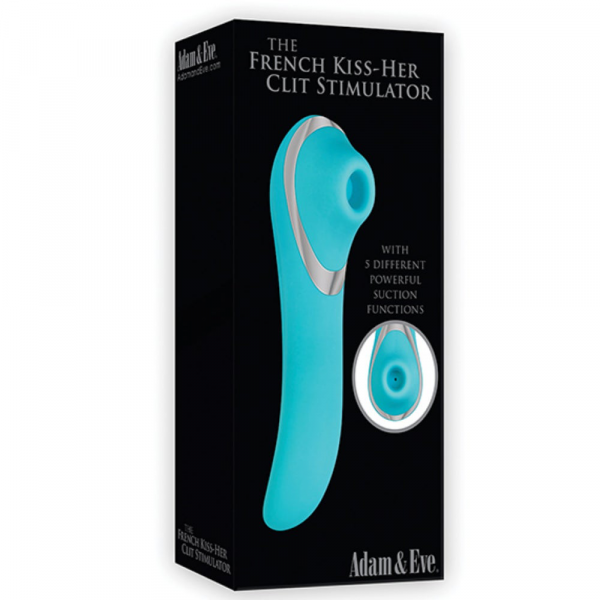 Adam & Eve French Kiss Her Clit Stimulator - Teal — image 8 of 13