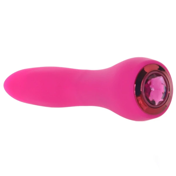 Gem Vibe Collection 7" Glider Rechargeable Waterproof Silicone G-Spot Vibrator By CalExotics - Pink