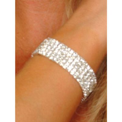 Sexy 5 Row Stretchy Rhinestone Bracelet One Size