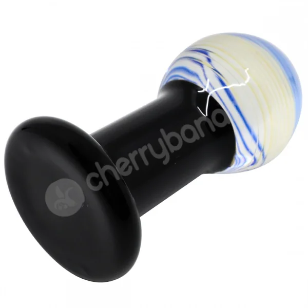 Crystal Pleasures Glass Black Cosmos Butt Plug