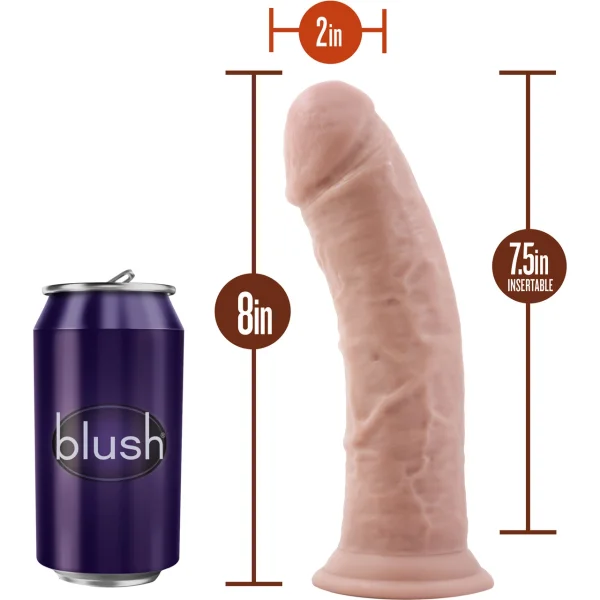 Dr. Skin 8 Inch Basic Realistic Dildo With Suction Cup by Blush - Vanilla