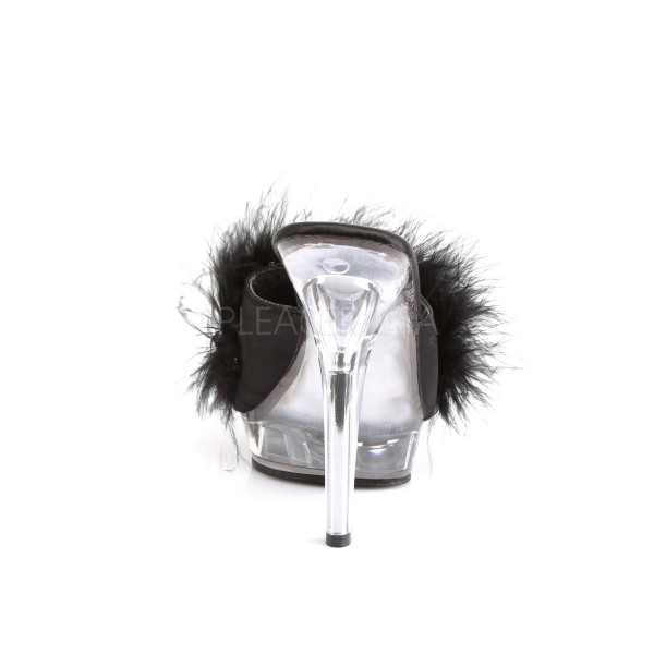 LIP-101-8 - 5" Stiletto Heel PF Marabou Slipper — image 16 of 16