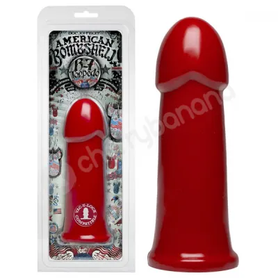 American Bombshell Red B 7 Torpedo Dildo