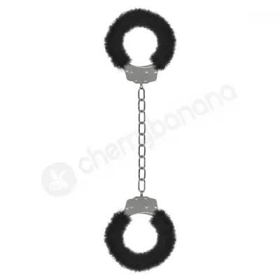 Ouch Black Beginner s Furry Legcuffs