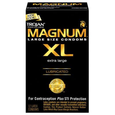 Trojan Condoms Magnum XL Lubricated Box of 12