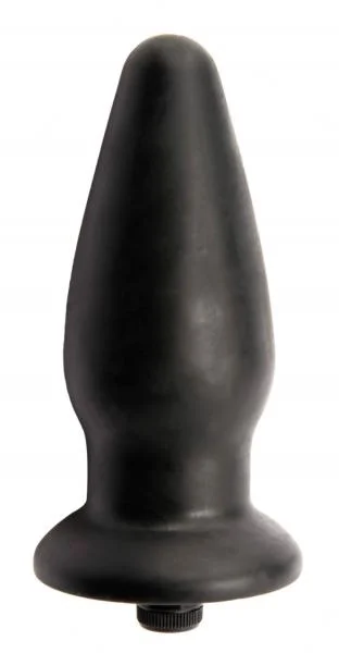 Vibrating Butt Plug Silicone Black Large
