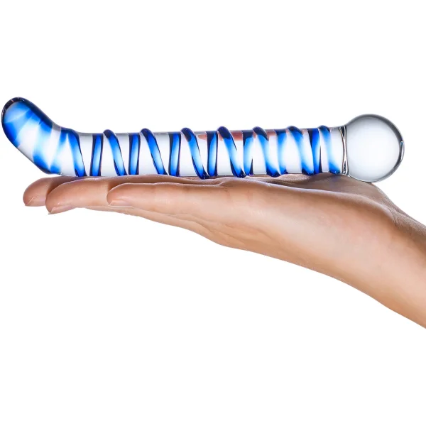 Mr.  Swirl 6.5" Glass Glass Dildo