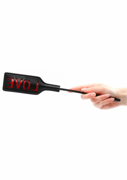Ouch! Crop - LOVE - Small - Black Riding Crop Bondage