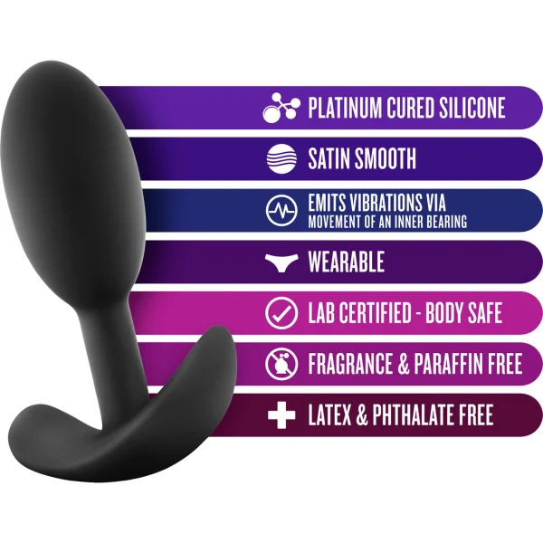 Blush Luxe Wearable Vibra Slim Silicone Butt Plugs, Small & Medium — image 13 of 14