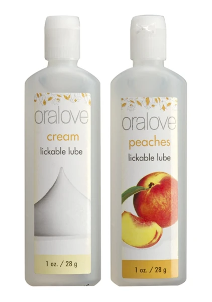 Oralove Delicious Duo Flavored Lube - Peaches & Cream