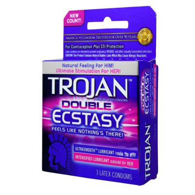 Trojan Double Ecstasy Condoms 3 Pack