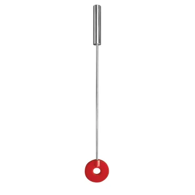 Leather Circle Tipped Crop Red
