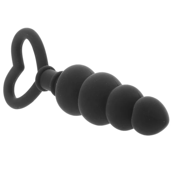 Ouch Silicone Anal Love Beads Black