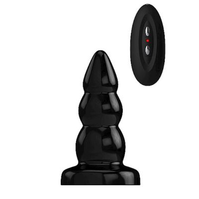 Bottom Line Buttplug Rubber Black Vibrating 5 In Model 6 Black