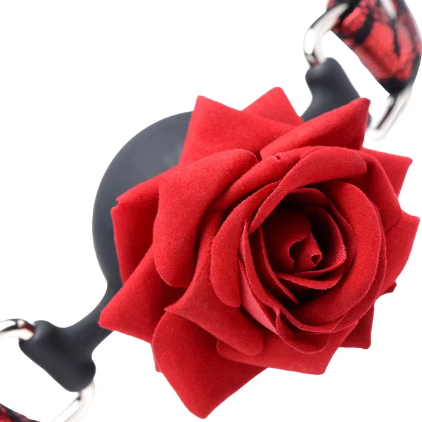 Master Series Full Bloom Silicone Rose Gag