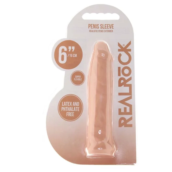 Realrock 6 Inch Penis Sleeve Flesh Pink