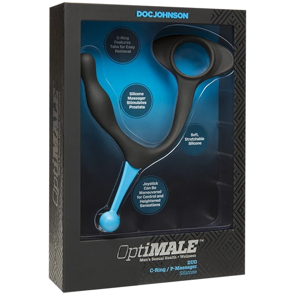 OptiMale DUO C-Ring & Prostate Massager - Black