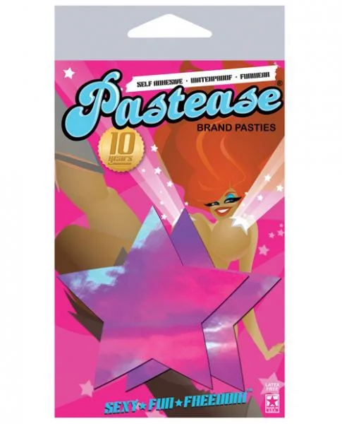 Pastease Holographic Star Pink Pasties O/S — image 4 of 4
