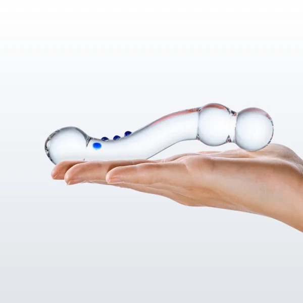 Glas 6in Curved G-spot Glas Dildo