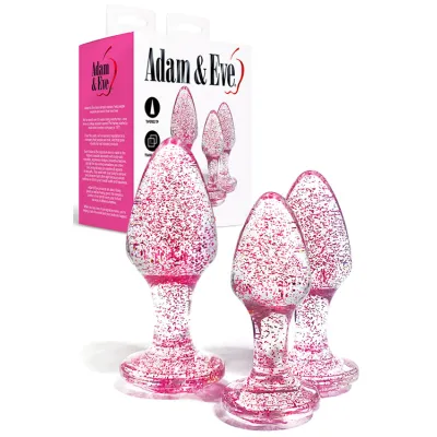 Adam and Eve Glitter Gem 3 Piece Butt Plug Set