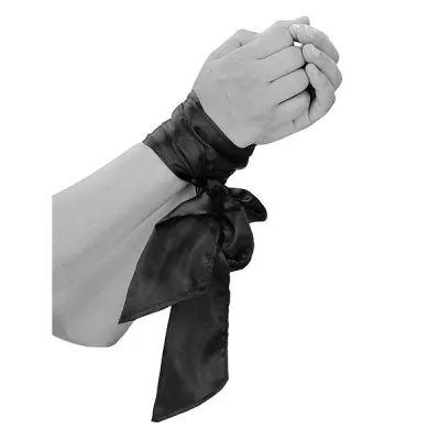 Ouch Black White Bondage Silky Ribbon