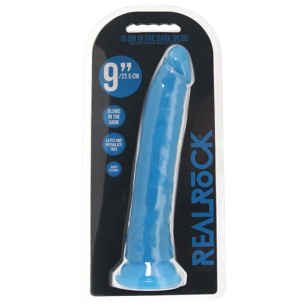 RealRock Glow In The Dark 9 Inch Slim Dildo