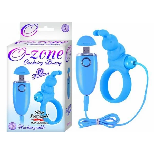 Ozone Cockring Bunny Blue