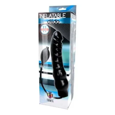 Inflatable 11 Inch Super Dong Black