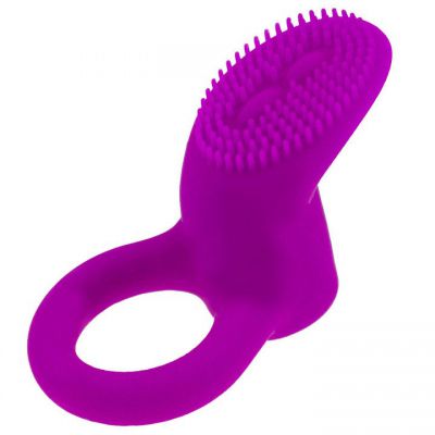 Bondara Magenta Silicone Textured Vibrating Cock Ring