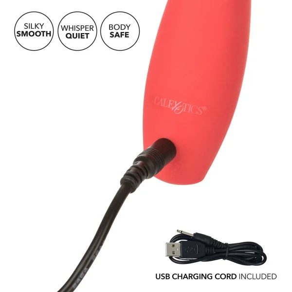 Red Hot Flame Silicone Rechargeable Clitoral Vibrator by CalExotics