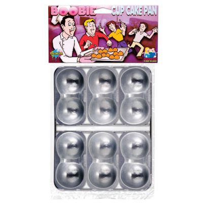Boobie Cup Cake Pan Silver