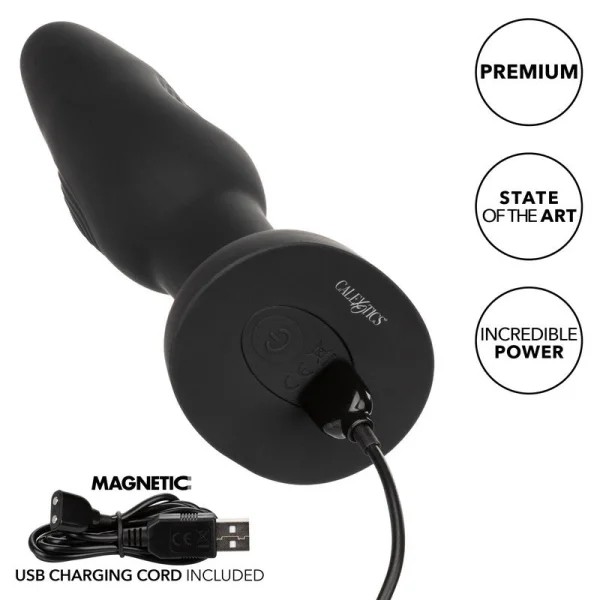 Bionic Dual Pulsating Probe Rechargeable Silicone Anal Stimulator By CalExotics - Black