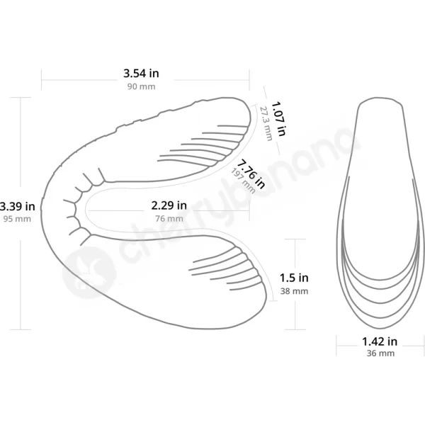 Lovense Dolce Remote Control Dual-ended Vibrator - Hot Pink - 2.9 Inch