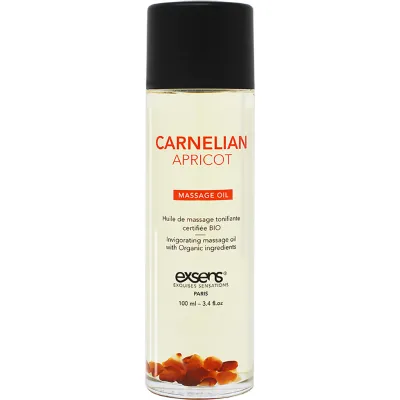 Carnelian Apricot Crystal Massage Oil by Exsens 3 4 fl oz