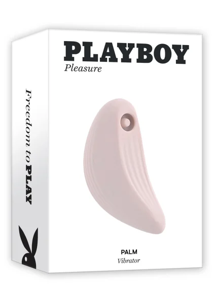Playboy Pleasure Palm Rechargeable Silicone Tapping Clitoral Vibrator - Pink