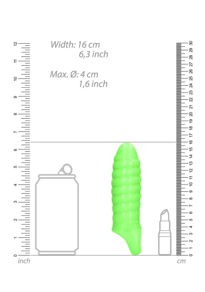 Ouch! Glow in the Dark Thick Stretchy Penis Sleeve - Swirl — image 9 of 10