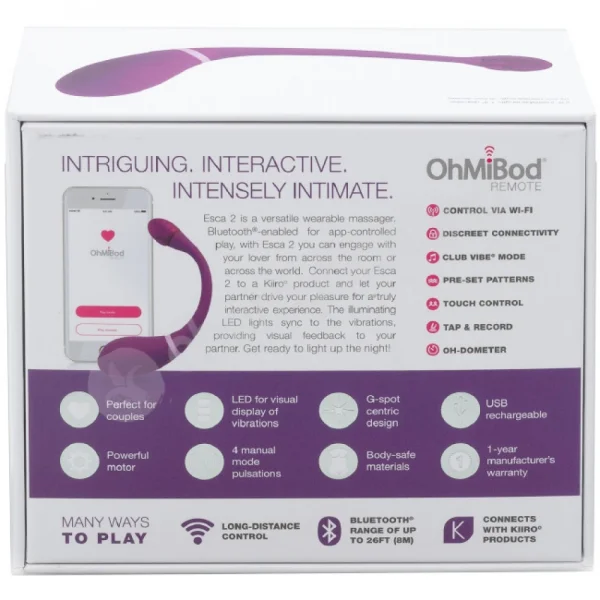 Kiiroo OhMiBod Esca 2 Wearable Interactive G-Spot Vibrator