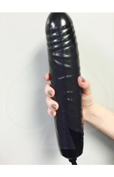Inflatable Dildo 11 inches Black