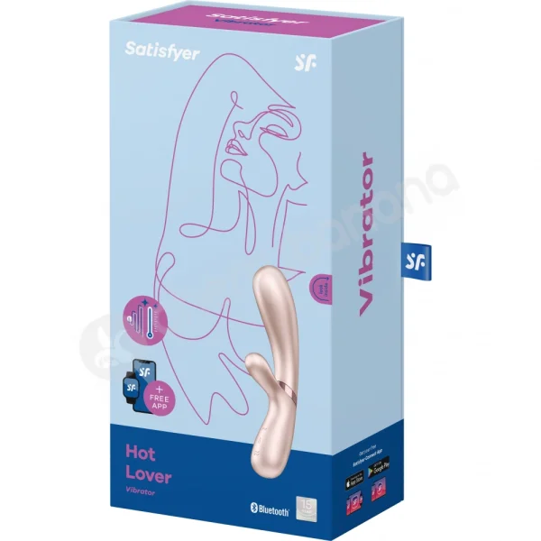 Satisfyer Hot Lover Silver/Champagne Rabbit Heating App Controlled Vibrator