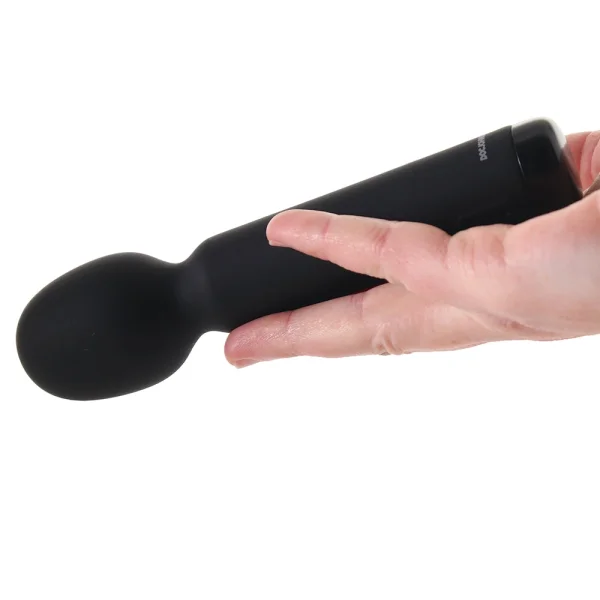 In A Bag Silicone Rechargeable Wand Massager By Doc Johnson - Black
