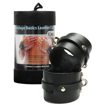 Kinklab leather wrist cuffs black