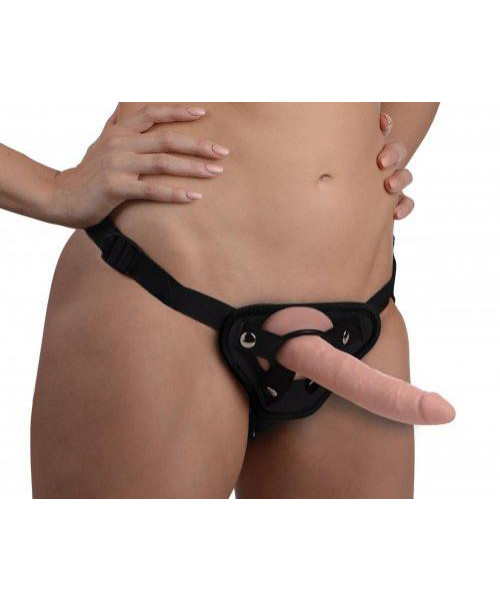 Realistic Dildo With Harness - 19.5 cm.