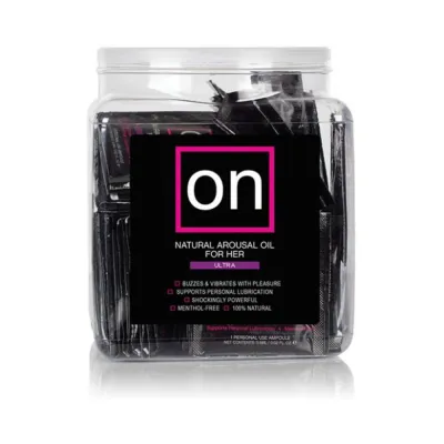On For Her Arousal Oil Ultra Tub Of 75 Single Use Ampoule