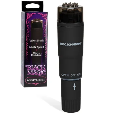 Doc Johnson Black Magic Pocket Rocket 4 Clitoral Vibrator