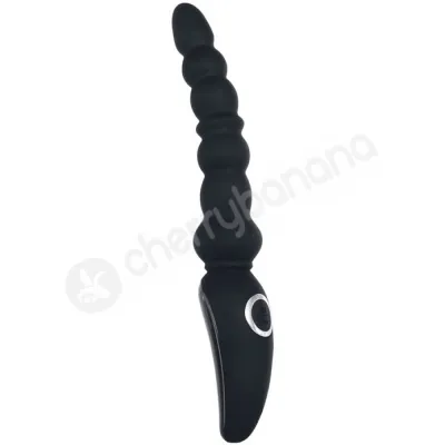 Evolved Magic Stick Black Beaded Silicone Vibrator