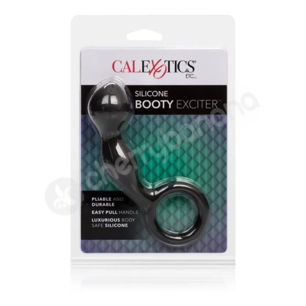 Black Silicone Booty Exciter Butt Plug