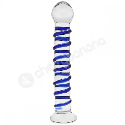 Crystal Pleasures Glass Mystic Rain Swirled Dildo