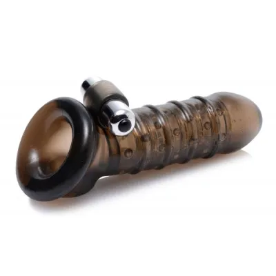 Vibrating Girth Enhancing Sheath Black