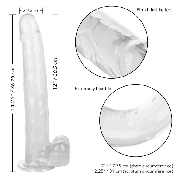 Size Queen 12 inch-30.5 Cm - Clear