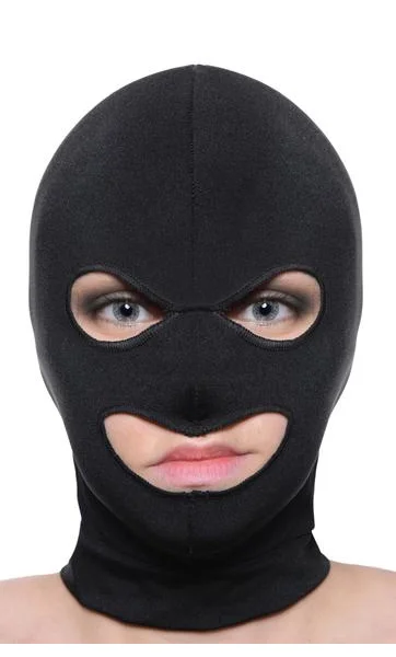 Facade Spandex Hood With Eyes And Mouth Holes Black O/S